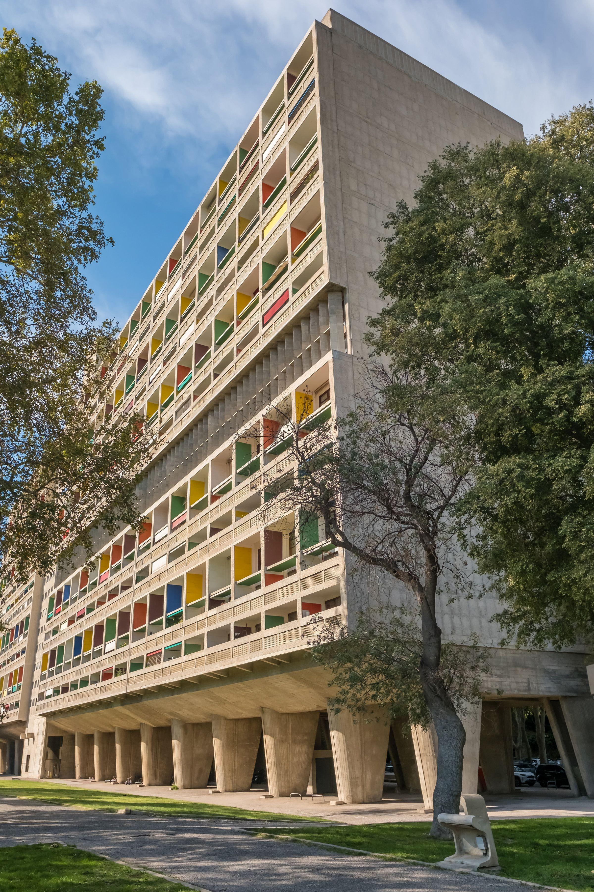 Exterior of La Cité Radieuse (Unité d'Habitation), Marseille.